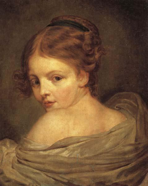 Jean Baptiste Greuze Young Woman Seen from the Back Sweden oil painting art